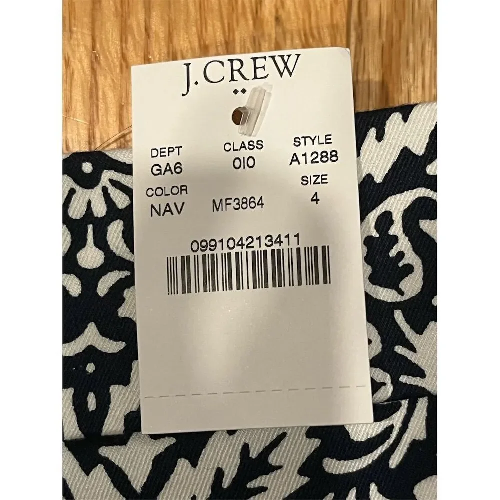 J. Crew Women's Chino Shorts Size 4 Floral Abstract Print Multicolor - Picture 3 of 6